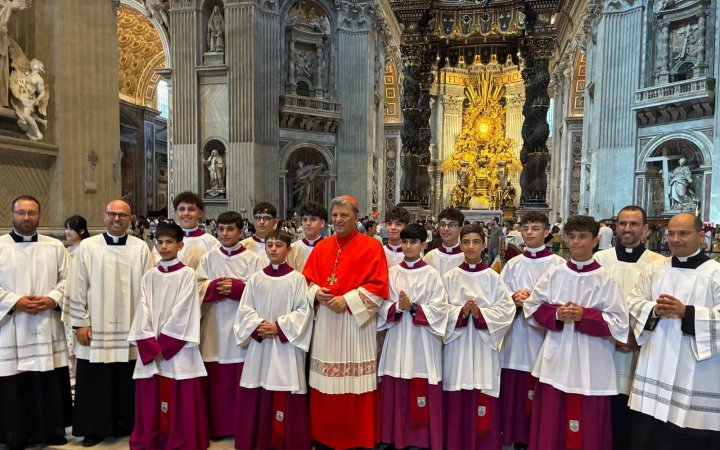 Altarboys of St. Peter's Basilica vestment by Cardinal Mario Grech