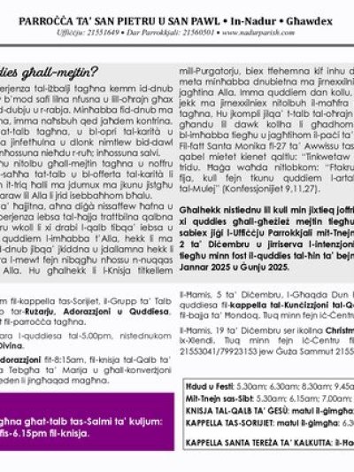 Cover of il-Bullettin, 1 December 2024