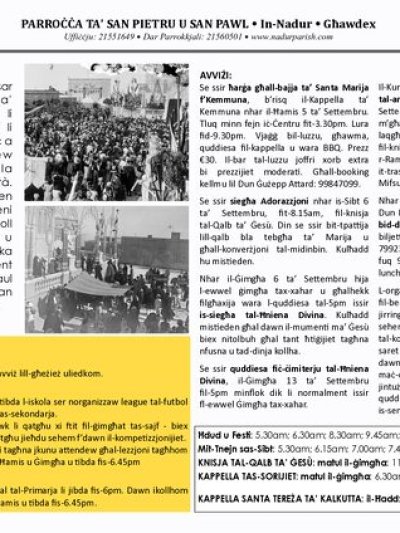 Cover of il-Bullettin, 1 September 2024