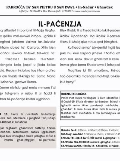Cover of il-Bullettin, 10 July 2022