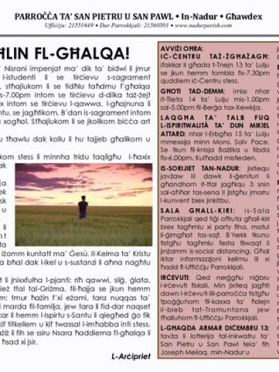 Cover of il-Bullettin, 12 July 2020