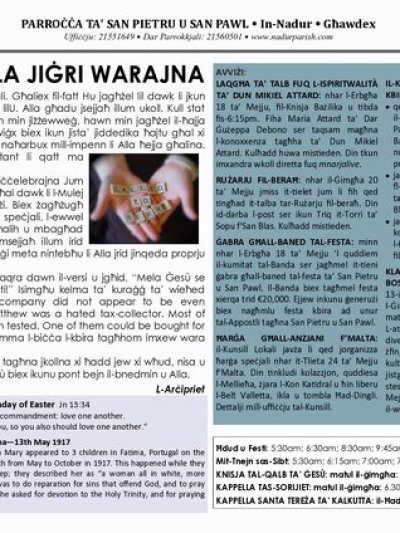 Cover of il-Bullettin, 15 May 2022