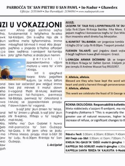 Cover of il-Bullettin, 17 July 2022