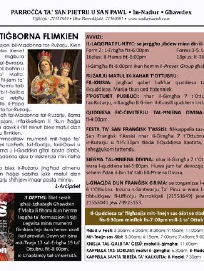 Cover of il-Bullettin, 2 October 2022