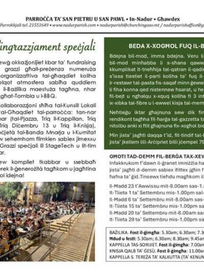 Cover of il-Bullettin, 23 August 2026