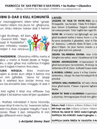 Cover of il-Bullettin, 27 August 2023
