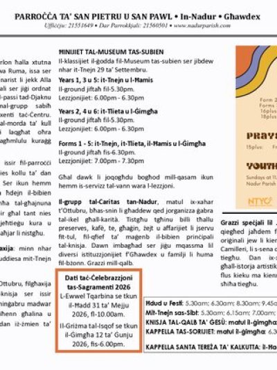Cover of il-Bullettin, 28 September 2025