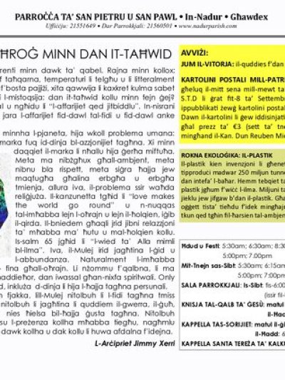 Cover of il-Bullettin, 5 September 2021