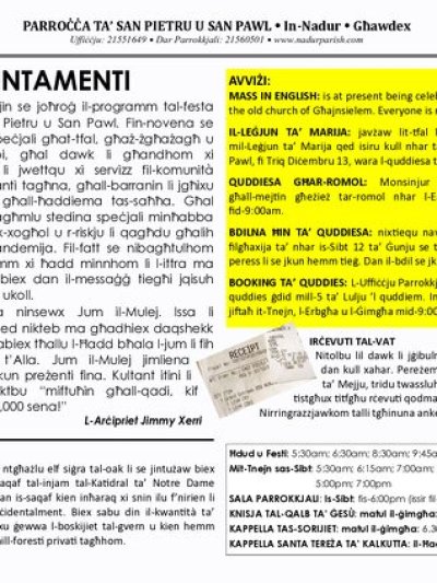 Cover of il-Bullettin, 6 June 2021