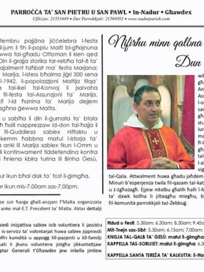 Cover of il-Bullettin, 7 September 2025