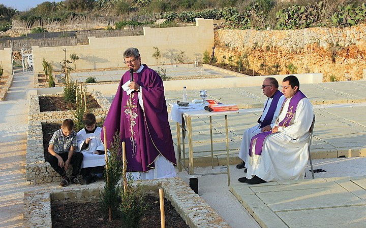 Mass at new Cemetery 1.11.14