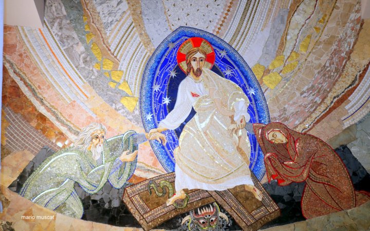 Mass at Ħniena Divina cemetry & mosaic blessing – work of Fr Roberto Gauci.
