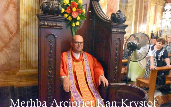 Fr Krystof Buttigieg starts his Pastoral Ministry as Arcpriest of Nadur